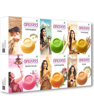 Anuved Moisturizing Pavitra Snan Bathing Bar for All Skin Type ( Pack of 6 )