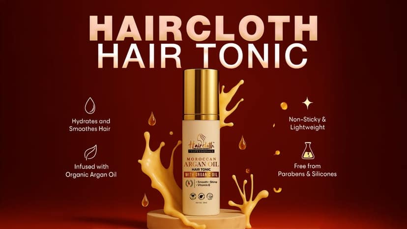 Haircloth Professionals Moroccan Argan Oil Hair Tonic 50ML – Smooth, Frizz Control & Long-Lasting Shine view 5