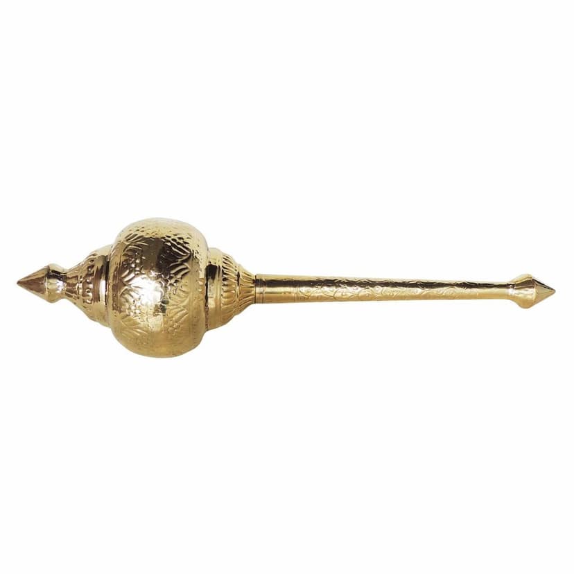 Brass Hanuman Mace, Gada No. 7 ? Temple Use Hanuman Ji Gada, Length : 27 Inch (ZMAS531 G) view 2