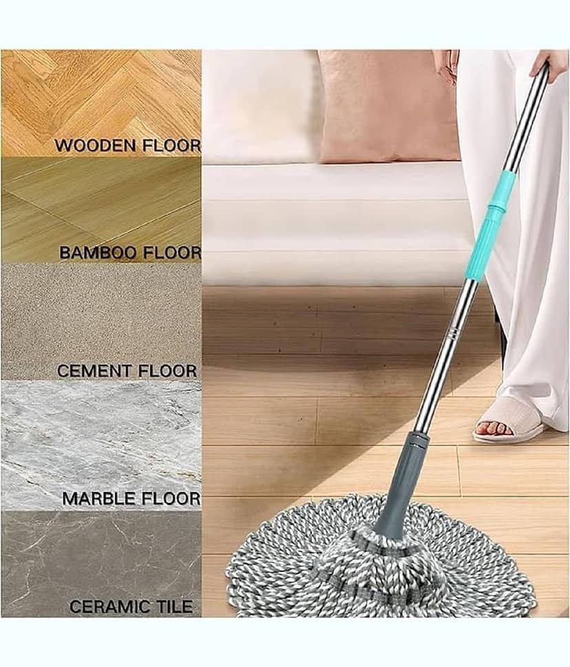 RAMDEV ENTERPRISE Handle Mop ( Extendable Mop Handle with 360 Degree Movement ) view 2