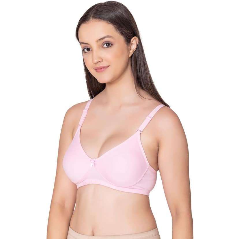 Bodycare polycotton wirefree convertible straps moulded cup non padded bra-6594B view 2
