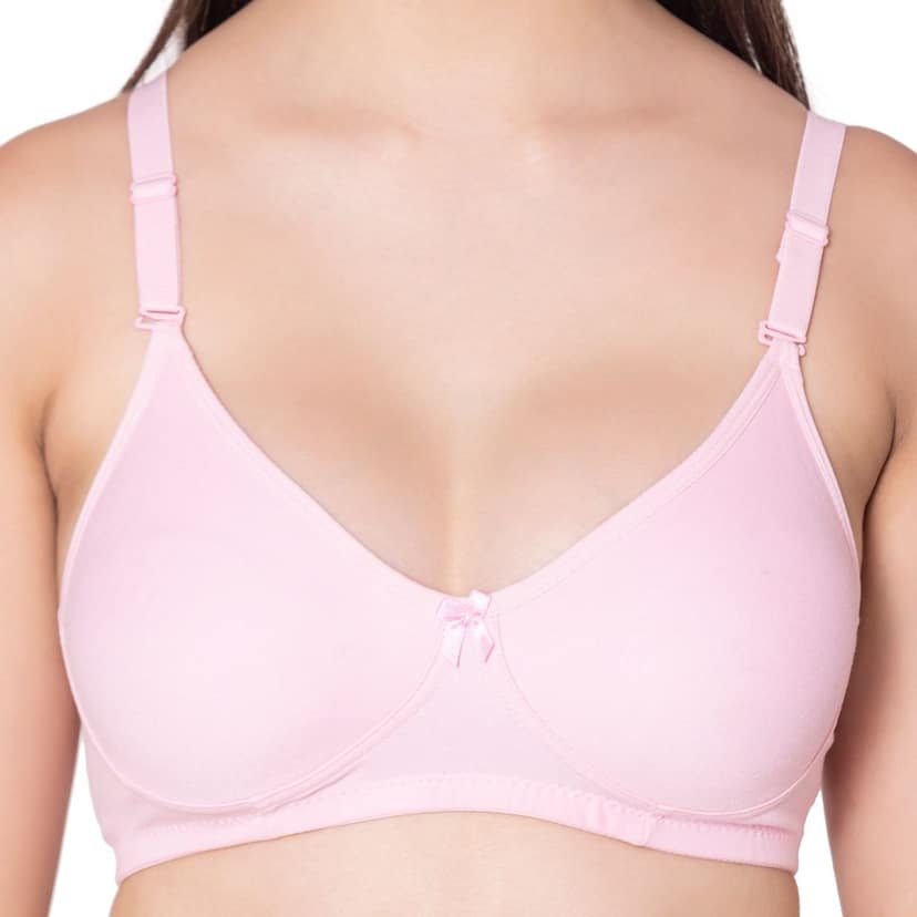 Bodycare polycotton wirefree convertible straps moulded cup non padded bra-6594B view 4