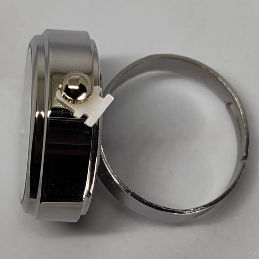 YAKH Chic Designer Pink Dial Ring Watch view 2