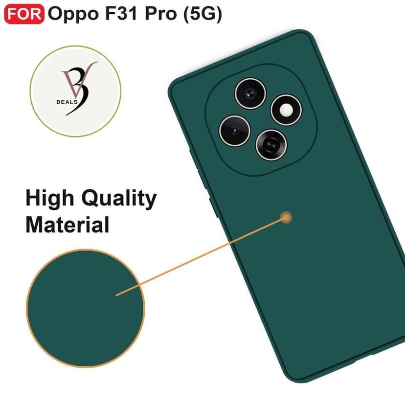 V3Deals Imported Protective Phone Case Compatible for Oppo F31 Pro 5G, Shockproof Design with Raised Camera and Screen Edges, Soft Flexible Silicon Material, Slim Fit with Non-Slip Matte Finish view 5