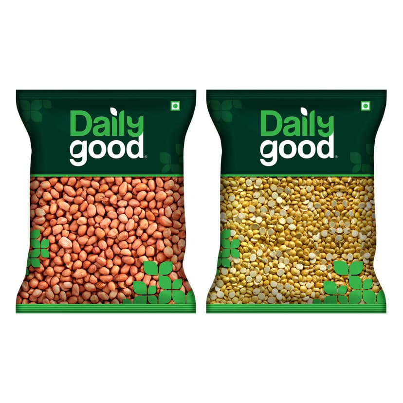 Daily Good Raw Peanut / Singdana(500gms) & Daily Good Roasted Chana Dal / Phutana(500gms) Combo