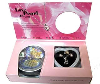 Nawani Silver Pendant and Chain Love Pearl to You