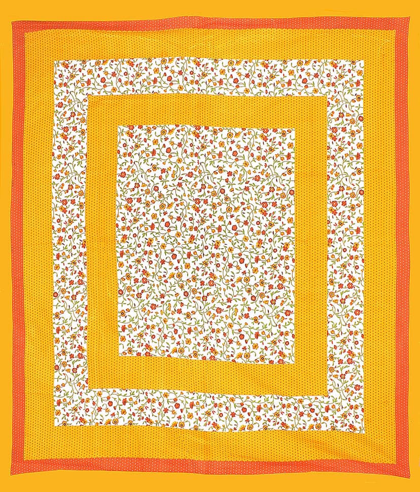ABHACLOTHO Cotton 1 Double Bedsheet with 2 Pillow Covers ( Yellow ) view 2