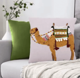 Fashnita Embroidered Cushions Cover (16 cm*16 cm, Blue)