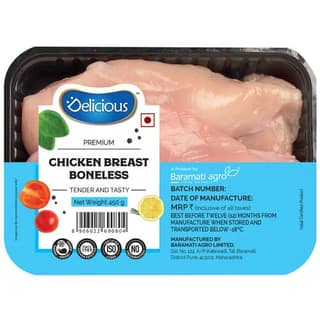 Delicious Chicken Breast Boneless 450 Gms