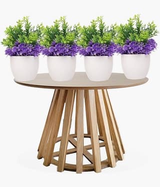 KanRaj - Multicolor Wild Artificial Flowers With Pot ( Pack of 4 )