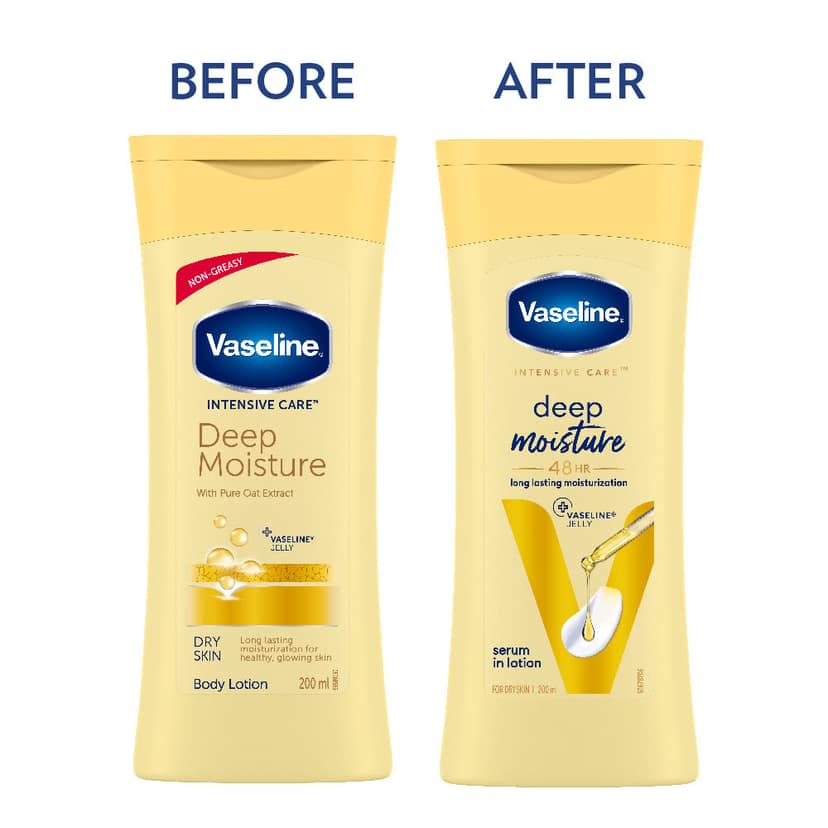 Vaseline Deep Moisture Body Lotion | For Dry Skin | Moisturised Glowing Skin | With Pro Ceramides view 2