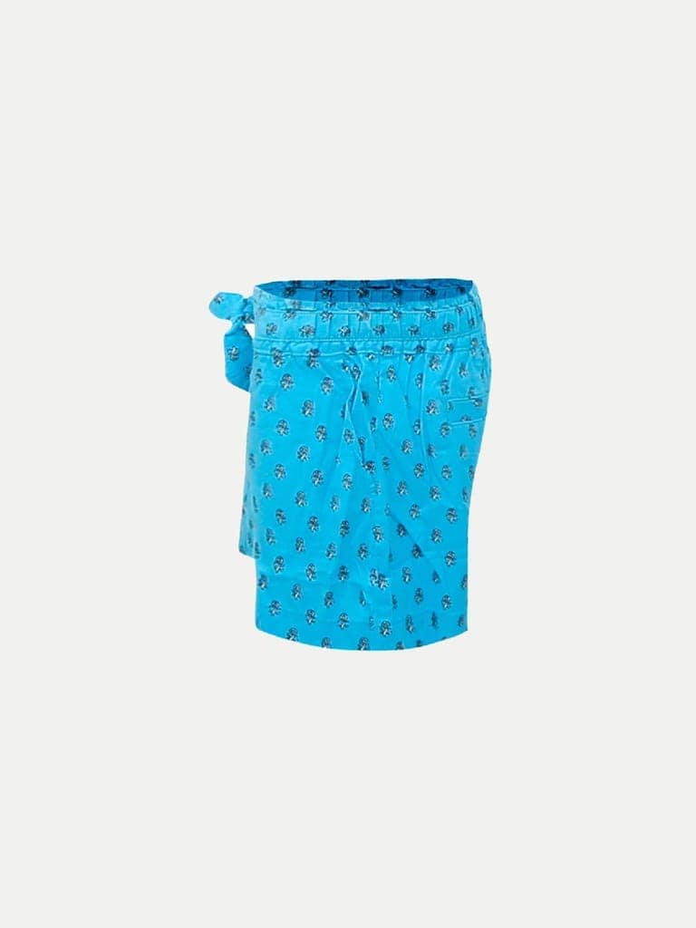 Teen Girls Aqua All Over Print shorts view 3