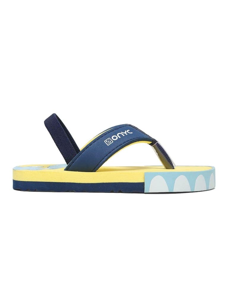 Premium Dino V-Shape Flip-flops With Adjustable BackSupport - Yellow (Unisex) view 4