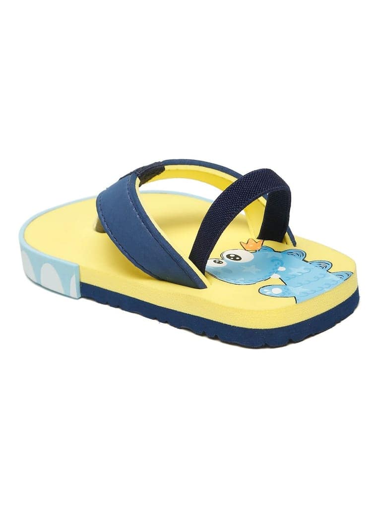 Premium Dino V-Shape Flip-flops With Adjustable BackSupport - Yellow (Unisex) view 6