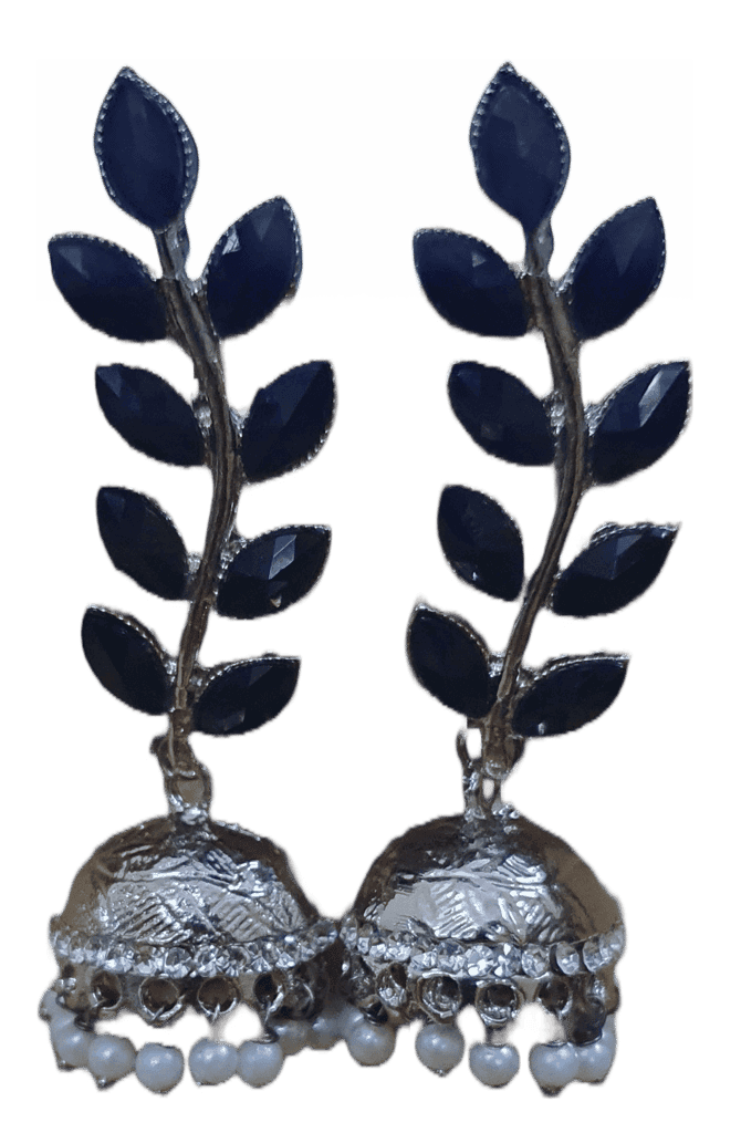 Kundan Silver Plated Partywear Earrings view 2