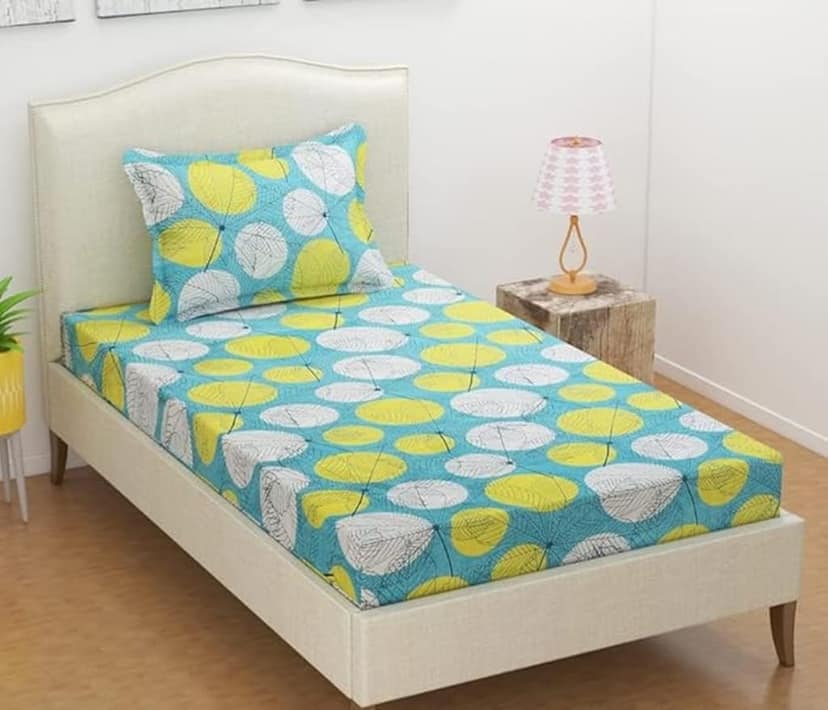 Quirky Home Classic Collection Single Bedsheet with Pillow Cover