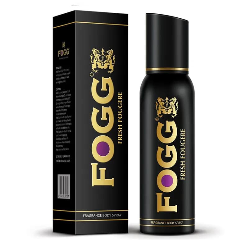 Fogg Black Series Fresh Aromatic, Perfume Body Spray For Men, Long Lasting & No Gas Deodorant, 120Ml