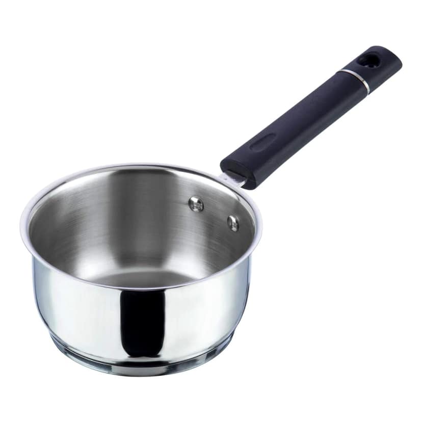 Vinod Tivoli Stainless Steel Saucepan Without Lid (Induction Friendly) | Heavy-Gauge Sauce Pan for Tea, Milk & Soups (Size - 16cm-1.5Ltr) by Mahavir Home Store