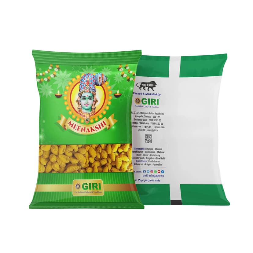 Giri Turmeric Finger | Haldi | Yellow Colour | Manjal for Pooja 250 gram in Long Size view 2