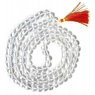 Ceylonmine - Designer Sphatik Stone Beads Single Line Mala for Women & Men