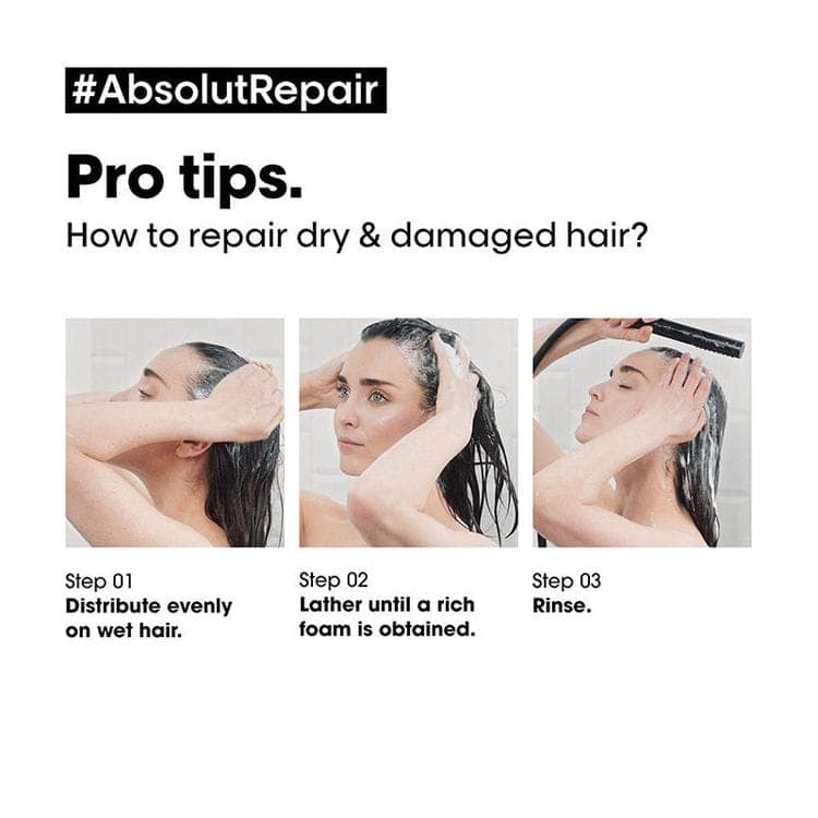 Loreal Professionnel Absolut Repair Shampoo For Dry and Damaged Hair (300ml) view 5