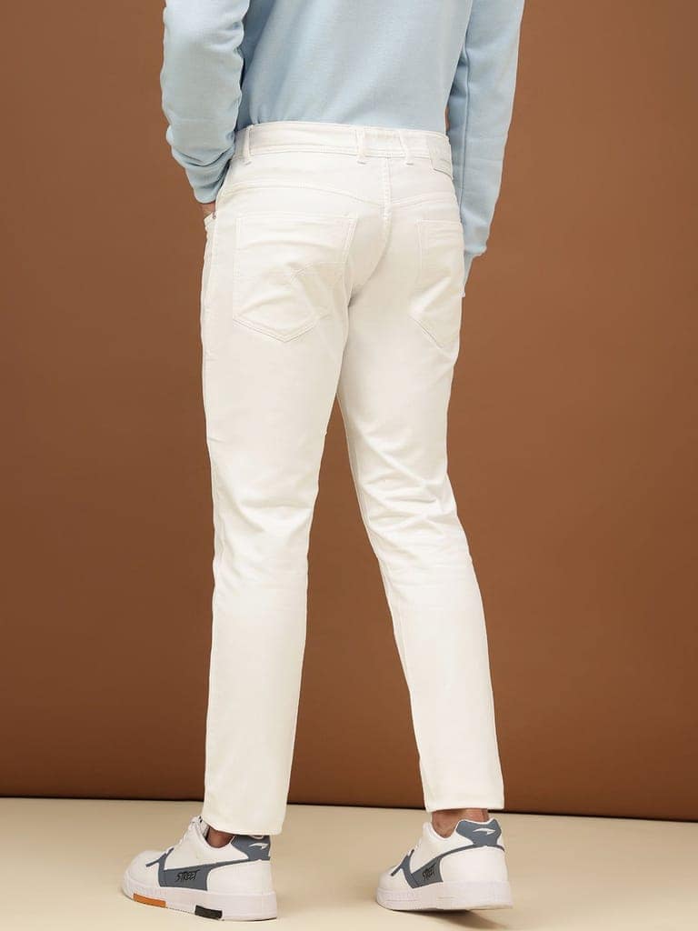 Richlook Men White Slim Fit Jeans view 3
