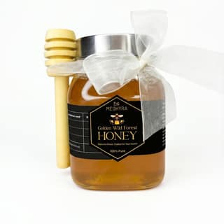 GOLDEN WILD FOREST HONEY - 300 gm - One Plastic Jar with honey dipper
