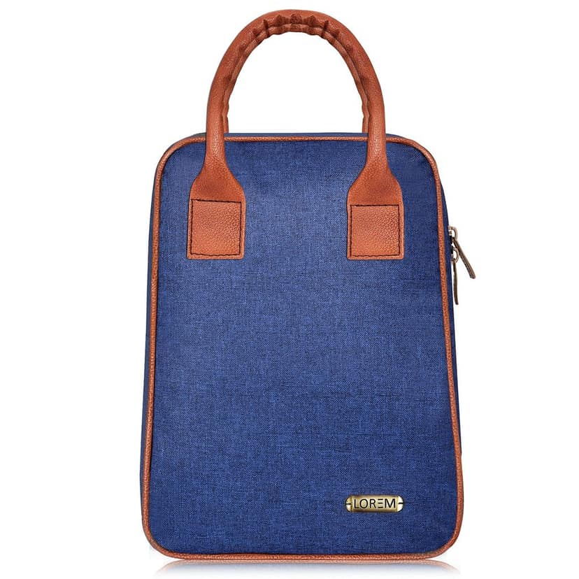 LOREM Linen Elegance: Insulated Tiffin Bag/Lunch Bag Combo for Him & Her