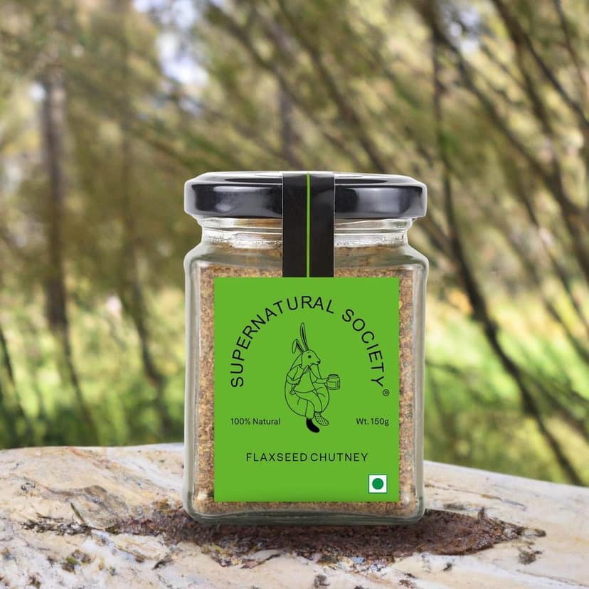 Supernatural Society - Flaxseed Chutney 150g| Crunchy Flavor with Nutritional Benefits | Rich in Protein, Fibre& Omega 3, Superfood | No Added Preservatives view 3