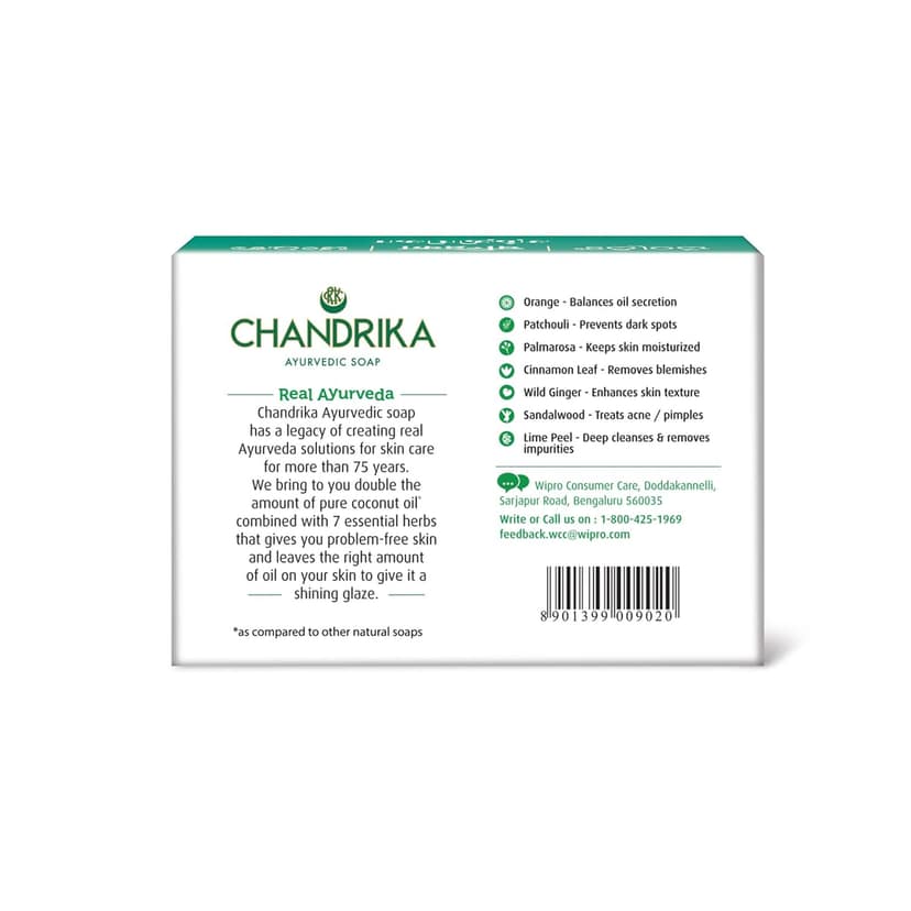 Chandrika Ayurveda Handmade Soap, 75G view 2