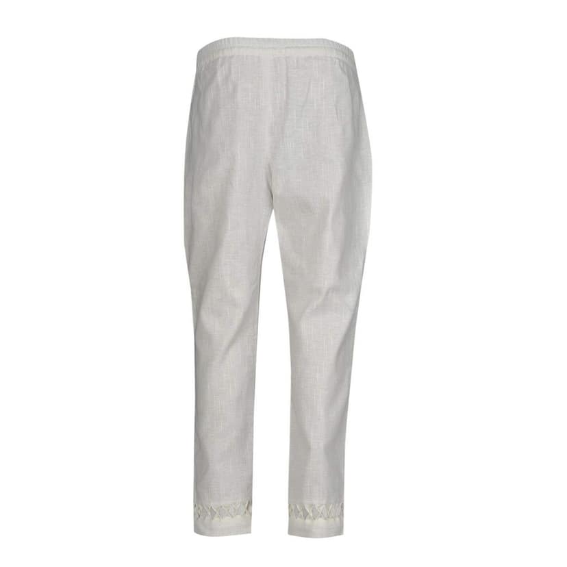 Linen Blend Solid Palazzos for Women