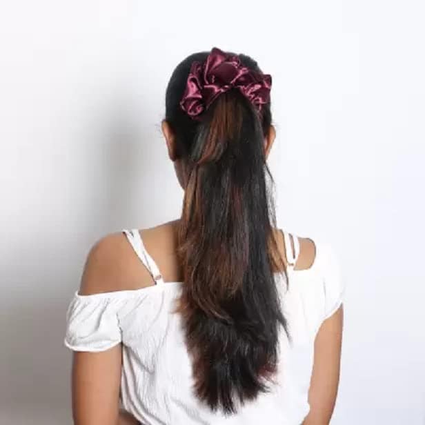 Elecsera Silk Scrunchies for Women Extra Large Set of 12 Rubber Band (Multicolor) view 4
