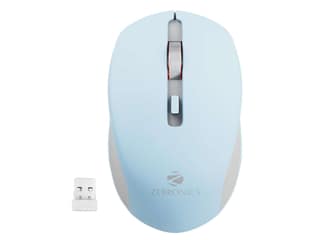 Zebronics Zeb-Jaguar Wireless Mouse - Light Blue+Grey