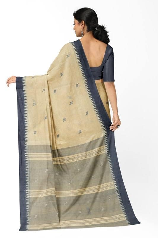 APCO Handloom - Women's Rahajmundry Pure Cotton Grey Handloom Saree (Angara Handloom Saree) 22 view 3