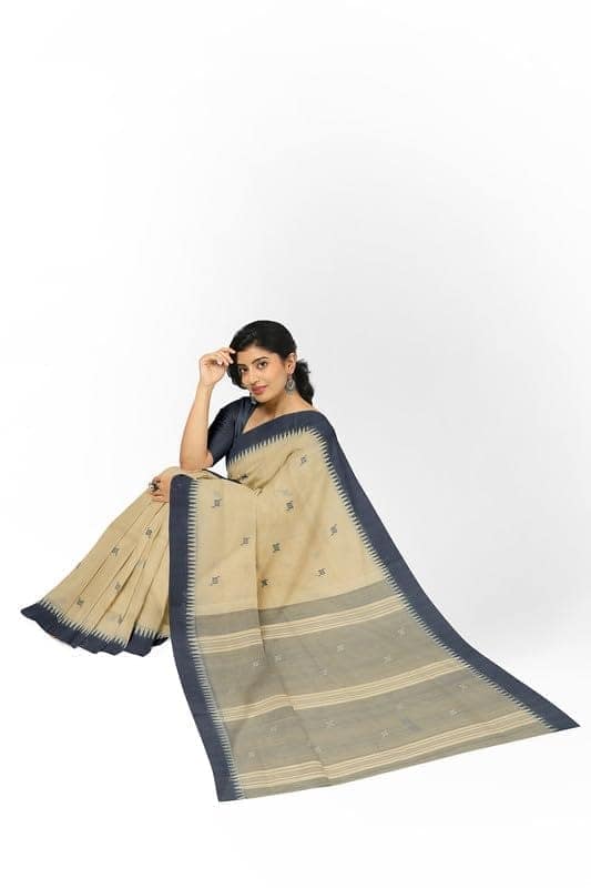 APCO Handloom - Women's Rahajmundry Pure Cotton Grey Handloom Saree (Angara Handloom Saree) 22 view 4