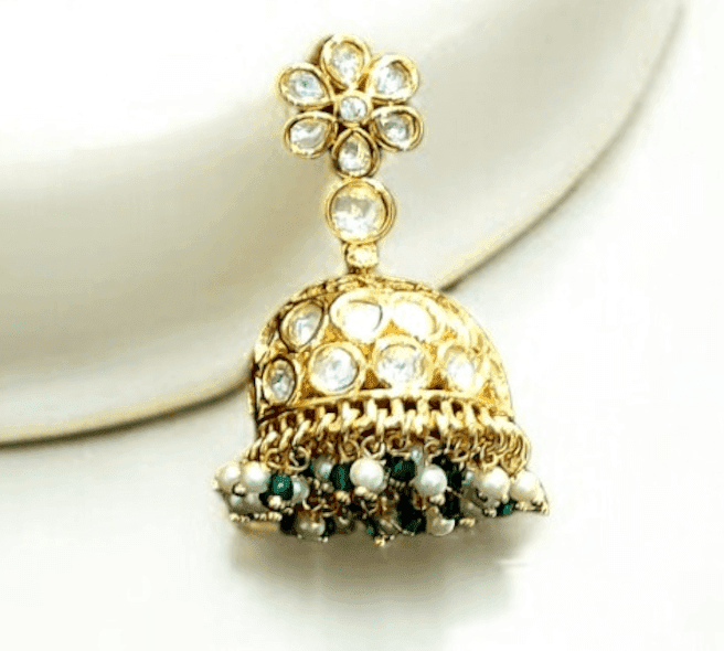 Exquisite Jade Kundan Choker Set - The Royal Bride By Dia Art Jewels view 3