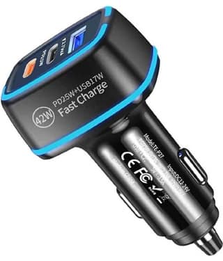 Life Like Car Mobile Charger 42W PD25W+USB17W Black