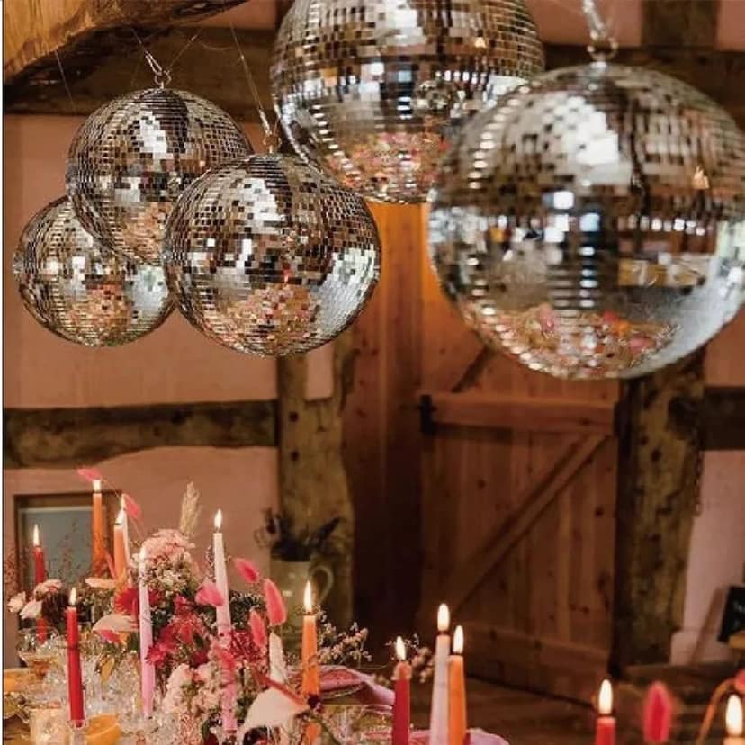 Lighting Disco Ball with Hanging Swivel, Mirror Ball (Multiple Sizes)