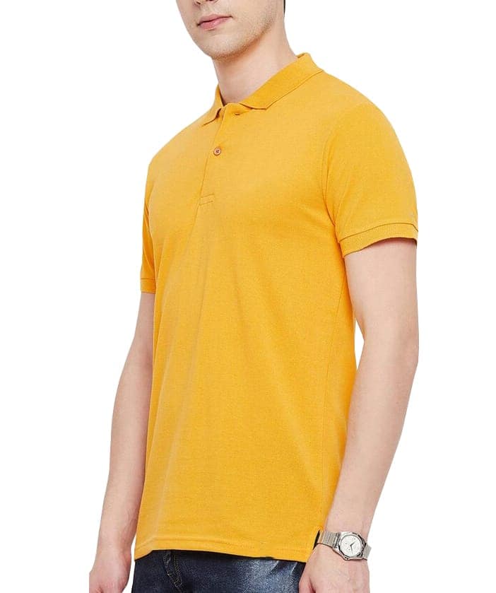 Solid Color Cotton Polo T-shirt For Men (Combo Tshirts) view 3