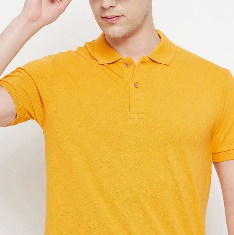 Solid Color Cotton Polo T-shirt For Men (Combo Tshirts) view 5