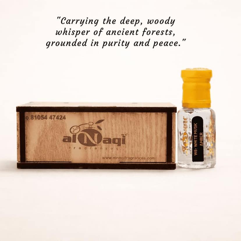 alnaqi fragrances White-Musk-Amber 12ml - Luxury Musk-Perfume-Men, No Alcohol Concentrated White-Musk-Attar, Original White-Amber-Oil, Long Lasting Arabic-Parfum view 3
