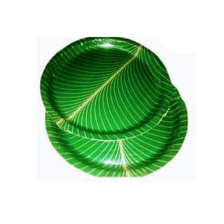 Banana Leaf Round Plain Plate 20 Pcs