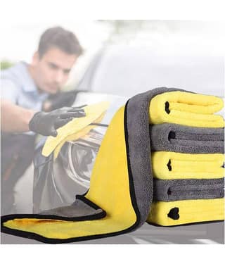 Microfiber Cloth for Car Cleaning and detailing | Dual Sided, Extra Thick Plush Microfiber Towel Lint-free, 400 GSM, 40cm x 40cm