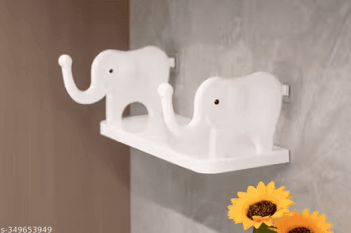 Bathroom Wall Organizer with Hooks view 2