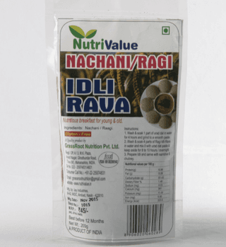 NutriValue Nachani Idli Rava 200g - Substitute rice rava in idli - Just healthier
