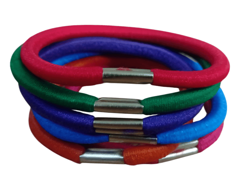 Vibrant Hair Elastics Set - Assorted Colors(12 Pairs) view 2