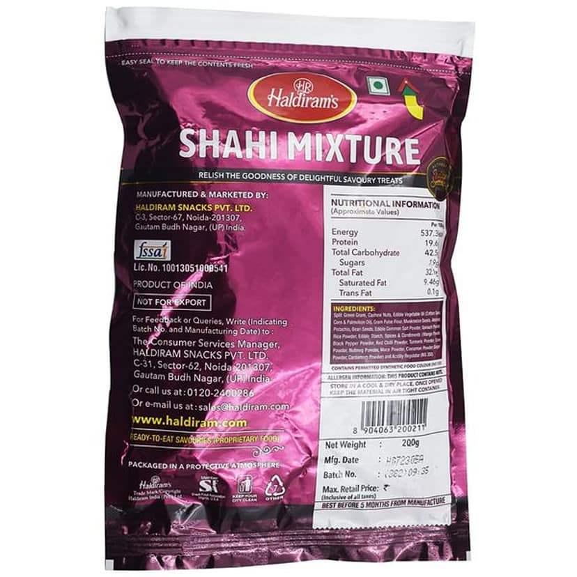 Haldiram's Namkeen - Shahi Mixture (Del), 200 G Pouch view 2