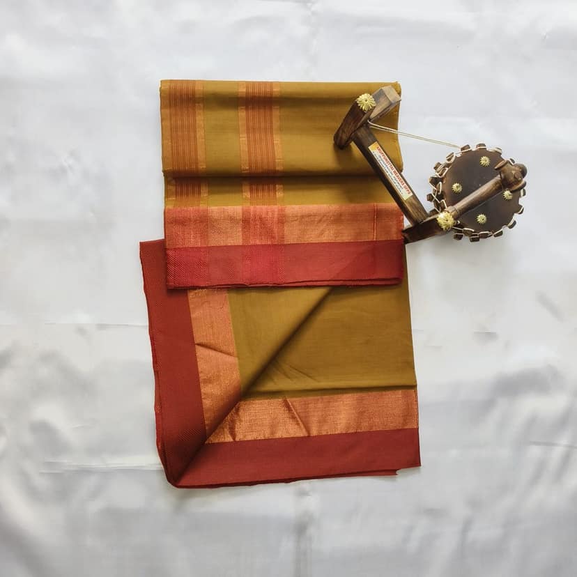 Pure Cotton Saree with Blouse view 3
