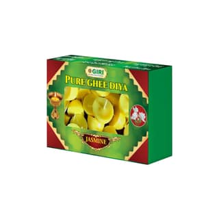 Giri Pure Ghee Diya - 50 Pcs | Ghee Wicks | Diya Batti | Jyot Batti | Ghee Cotton Wicks for Pooja Jasmine
