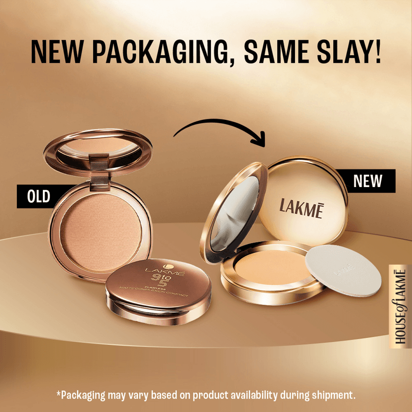 Lakme 9to5 Powerplay Matte Compact, Oil Control Formula, With Vitamin E, Almond view 2